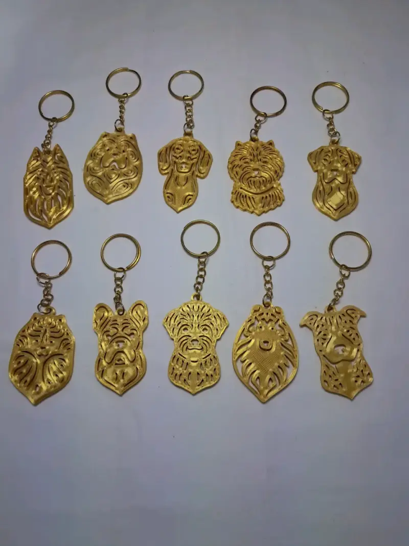 Set de llaveros de perros dorados - 2