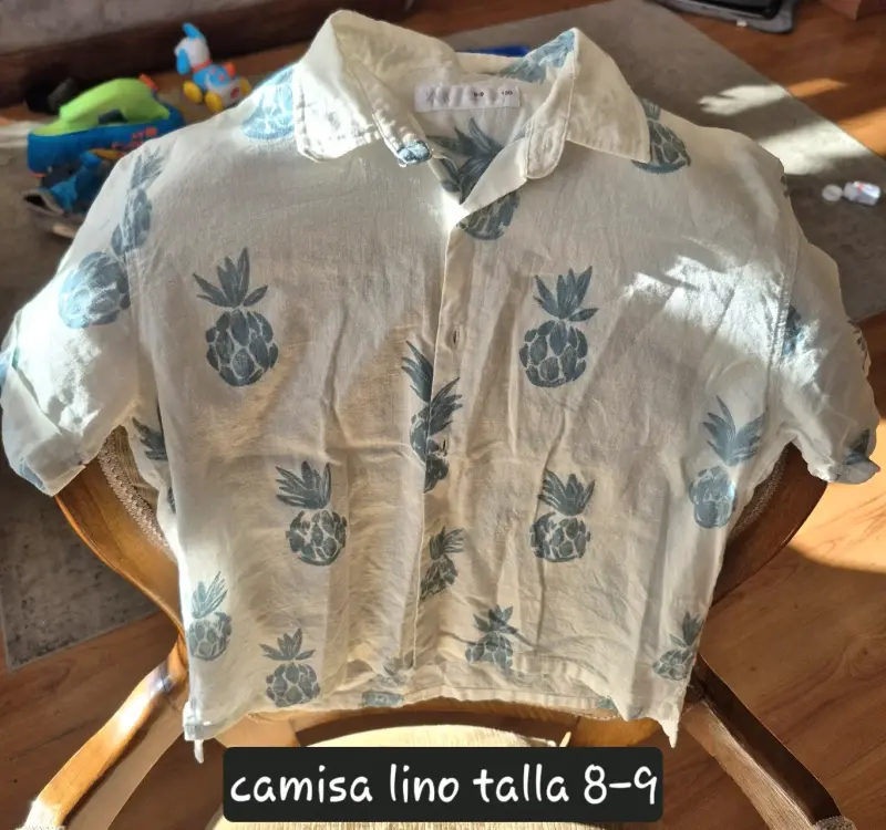 Camisa lino estampado