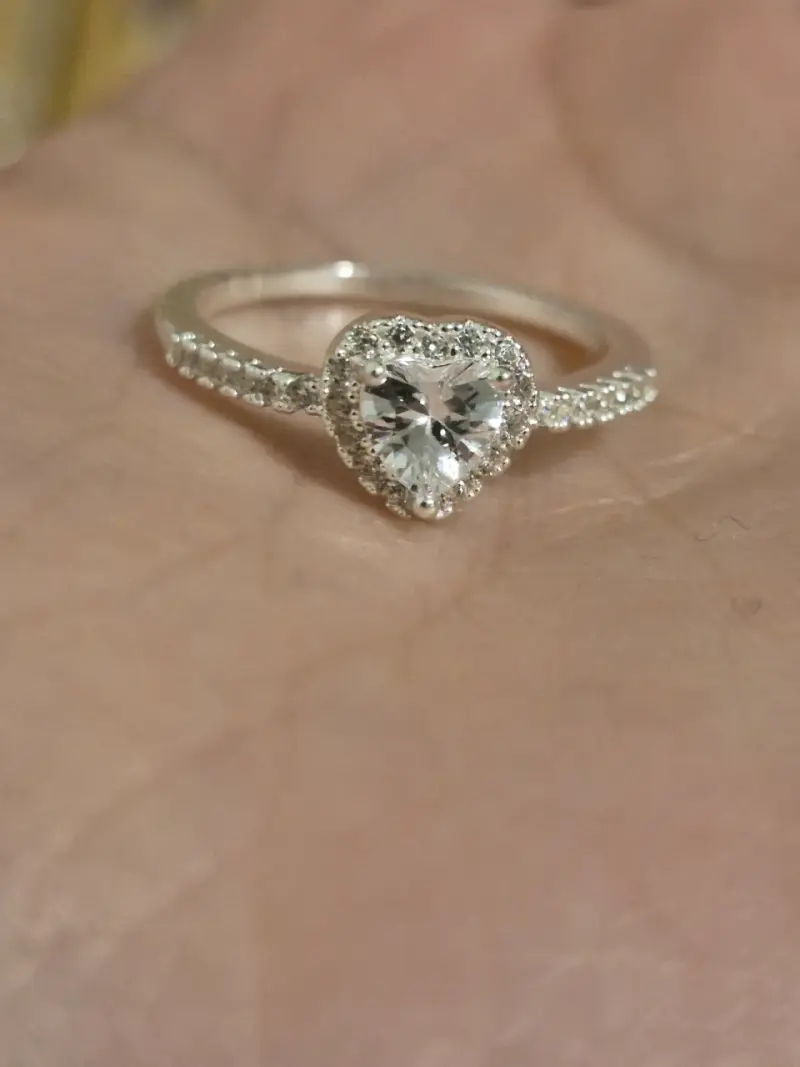 Anillo de corazón brillante - 2
