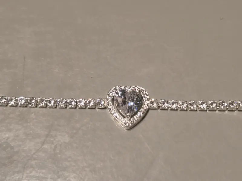 Pulsera de circones corazón - 1