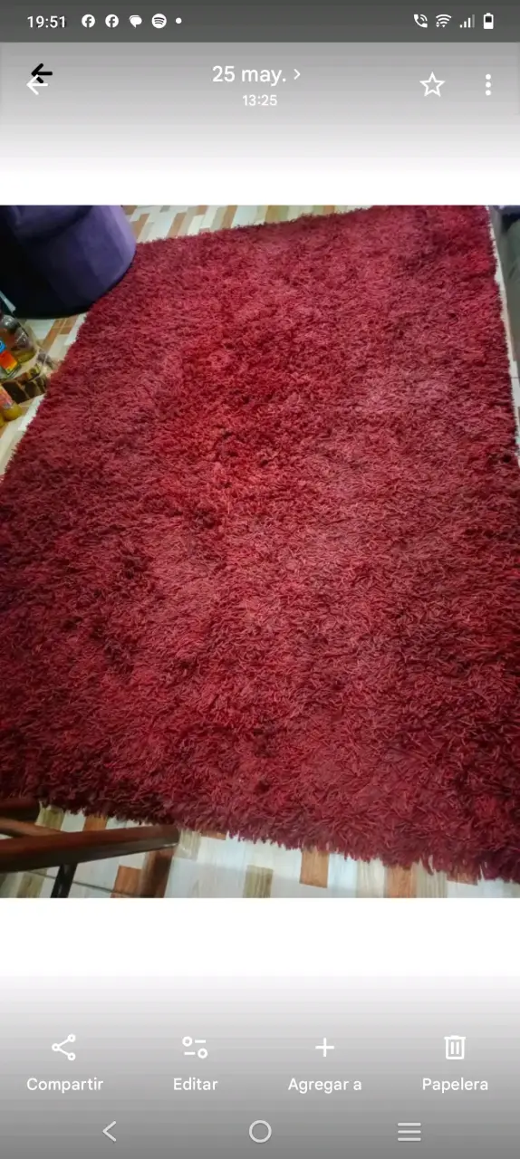 Alfombra roja peluda