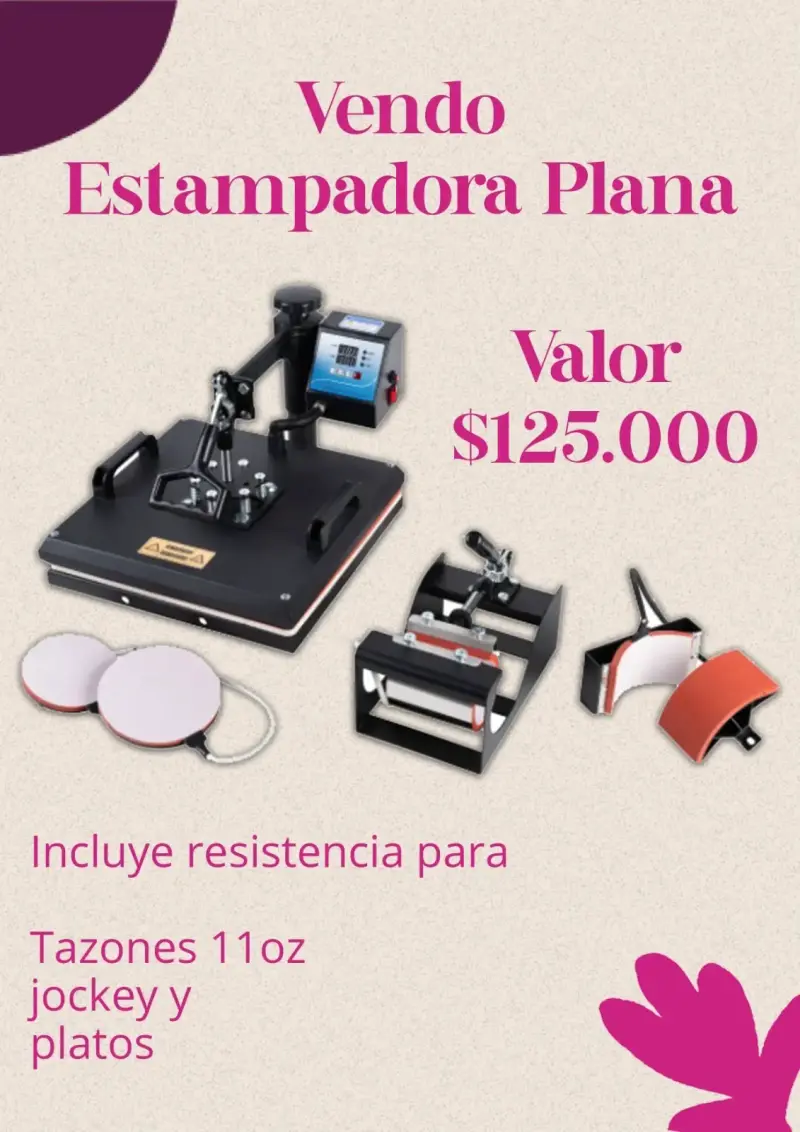 Estampadora plana multifuncional