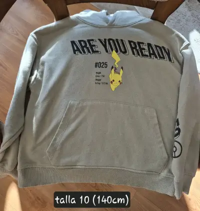 Polerón gris Pikachu niño - miniatura 1