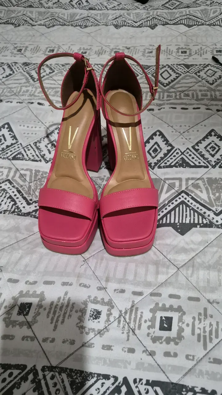 Sandalias taco alto fucsia Vizzano - 1