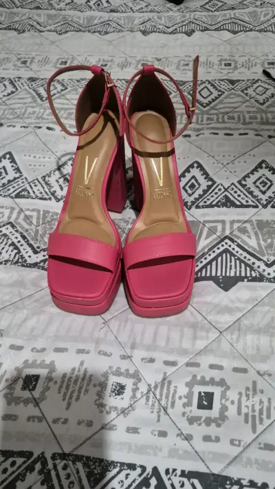 Sandalias taco alto fucsia Vizzano - miniatura 1
