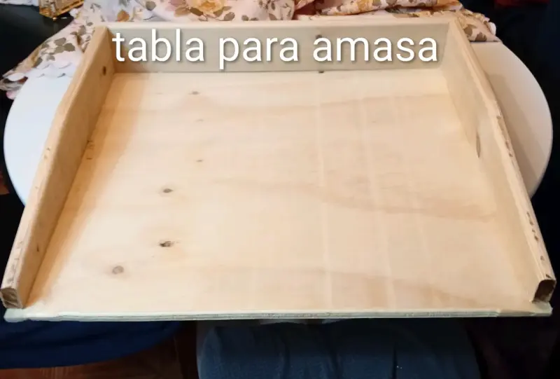 Tabla para amasar de madera