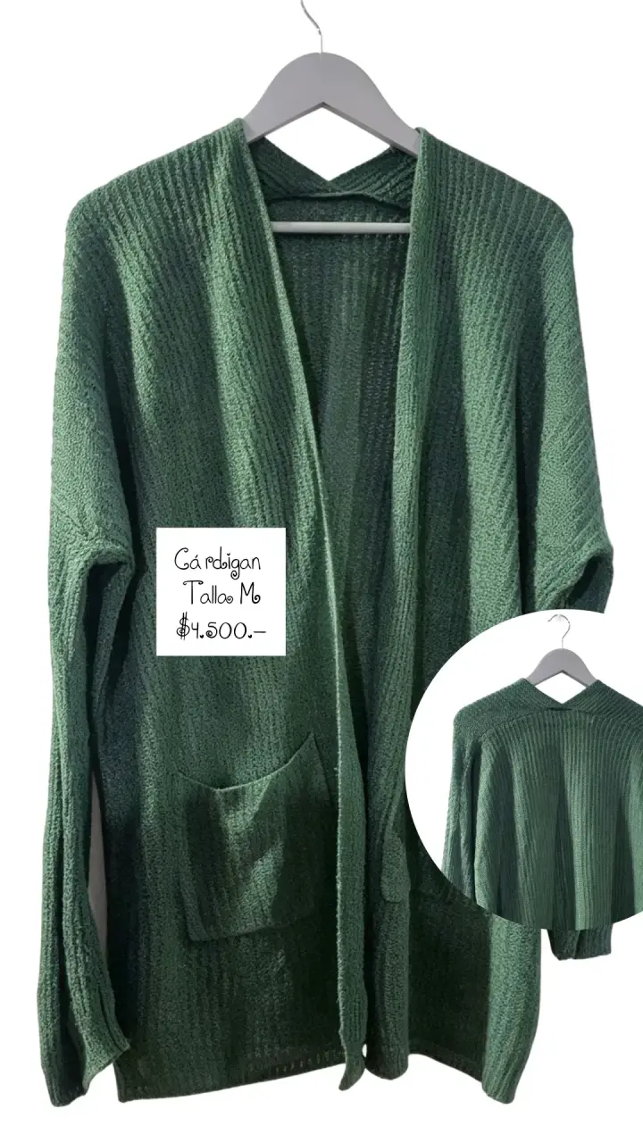 Cárdigan verde talla M - 1