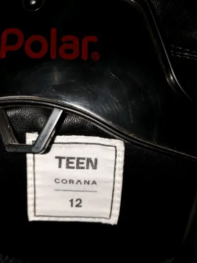 Chaqueta de cuero negra talla teen - miniatura 3