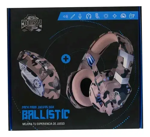 Audífonos gamer camuflados LED - 4