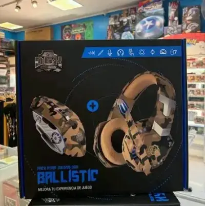 Audífonos gamer camuflados LED - miniatura 6