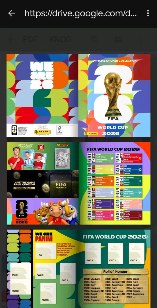 Pack álbum Mundial 2026 digital