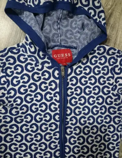 Polerón Guess azul con capucha talla M - miniatura 2