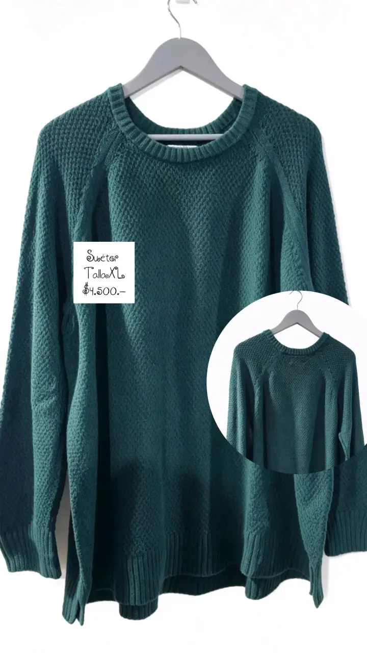 Suéter verde talla XL - 1