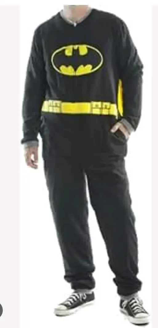 Pijama de Batman negro adulto talla L - 1
