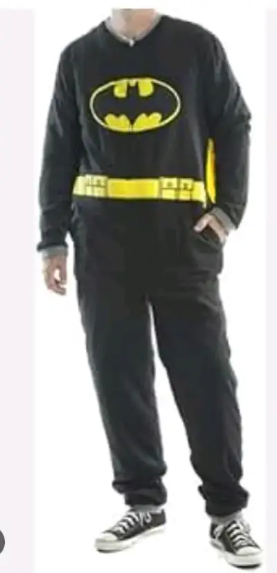 Pijama de Batman negro adulto talla L - miniatura 1