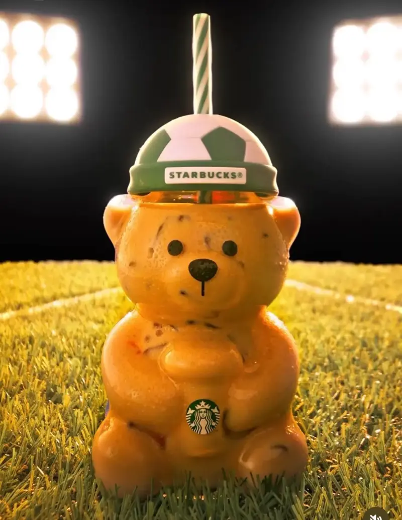 Vaso oso Starbucks edición fútbol