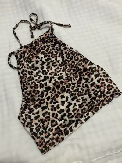 Top animal print café - miniatura 1