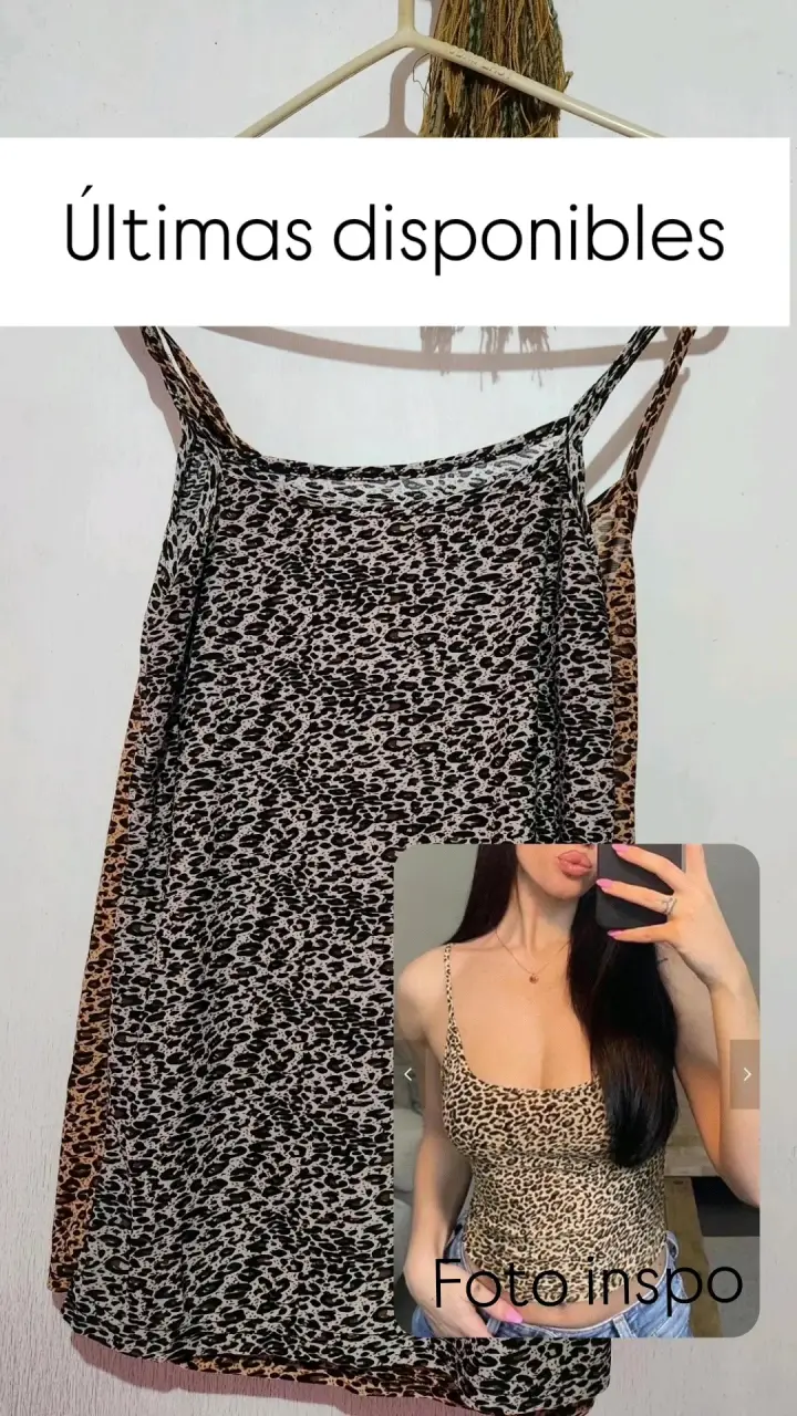 Polera leopardo tirantes