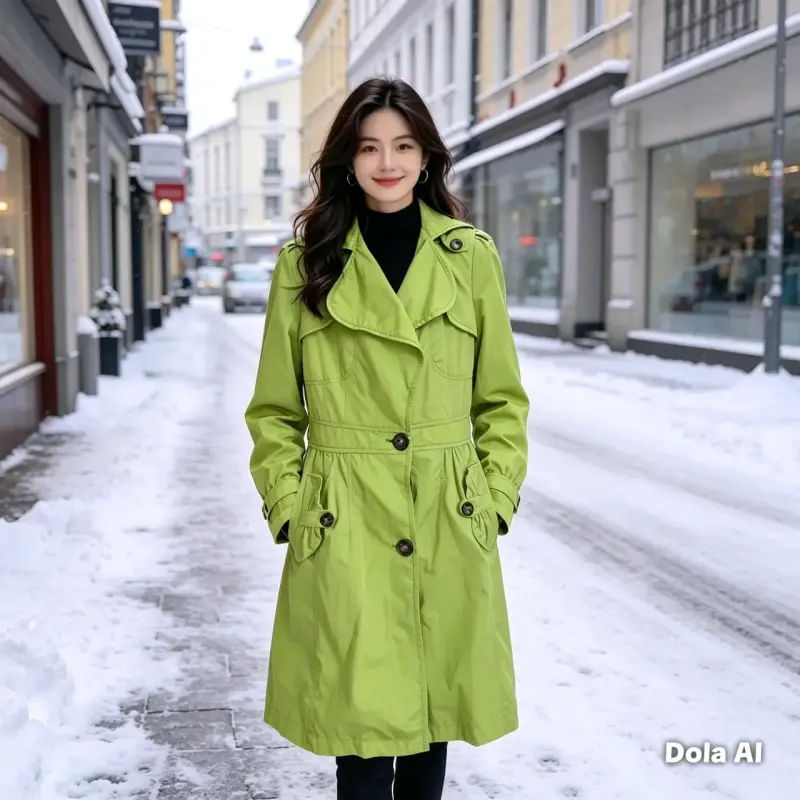 Trench coat verde lima