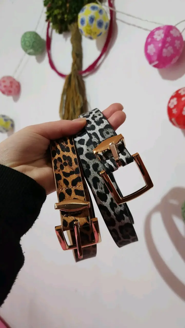 Cinturones animal print ajustables