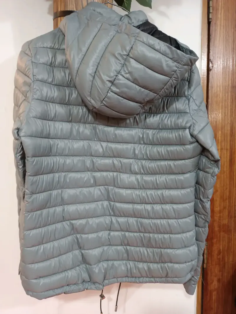 Chaqueta inflada gris para mujer - 3