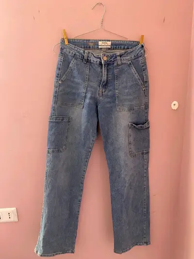 Jeans cargo azul - miniatura 1