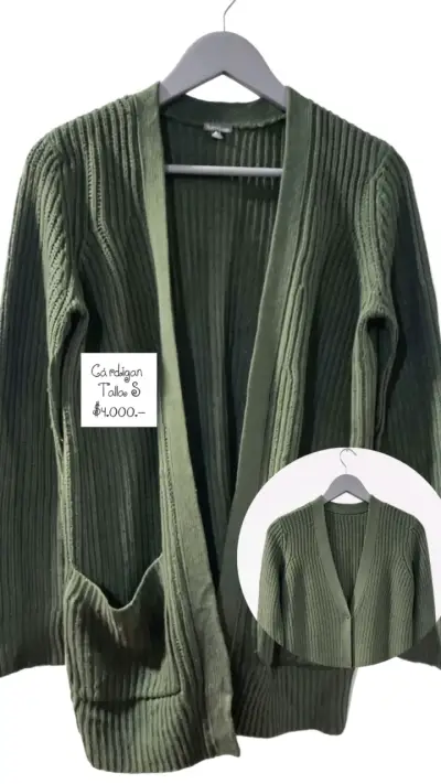 Cardigan verde talla S - miniatura 1