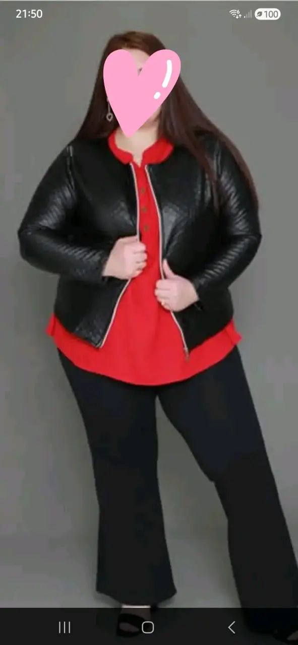 Chaqueta negra ecocuero - 1