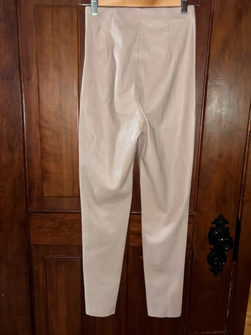 Pantalones beige elegante mujer - 2