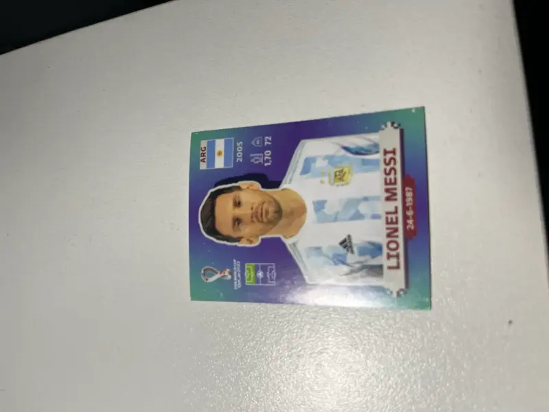 Lámina fútbol Messi 2022 - 2