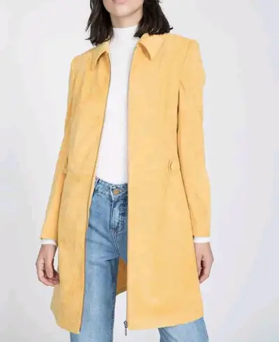 Abrigo amarillo de mujer - miniatura 1