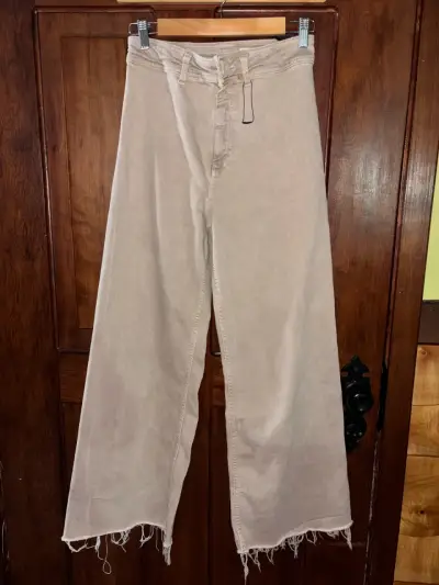 Pantalones gris claro desgastados - miniatura 1