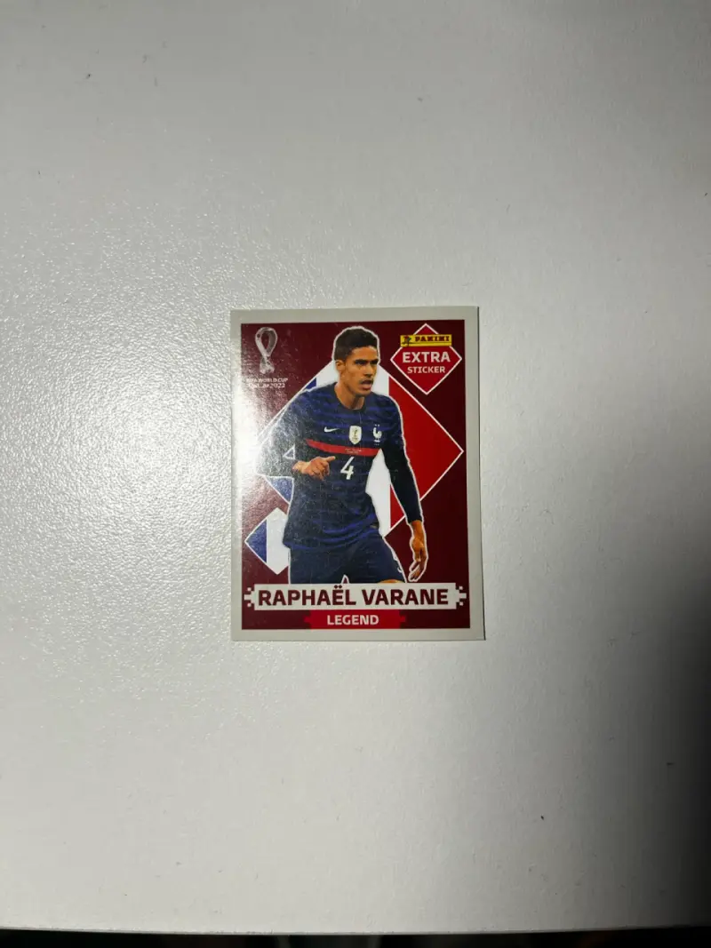Lámina Raphaël Varane Qatar 2022 - 2