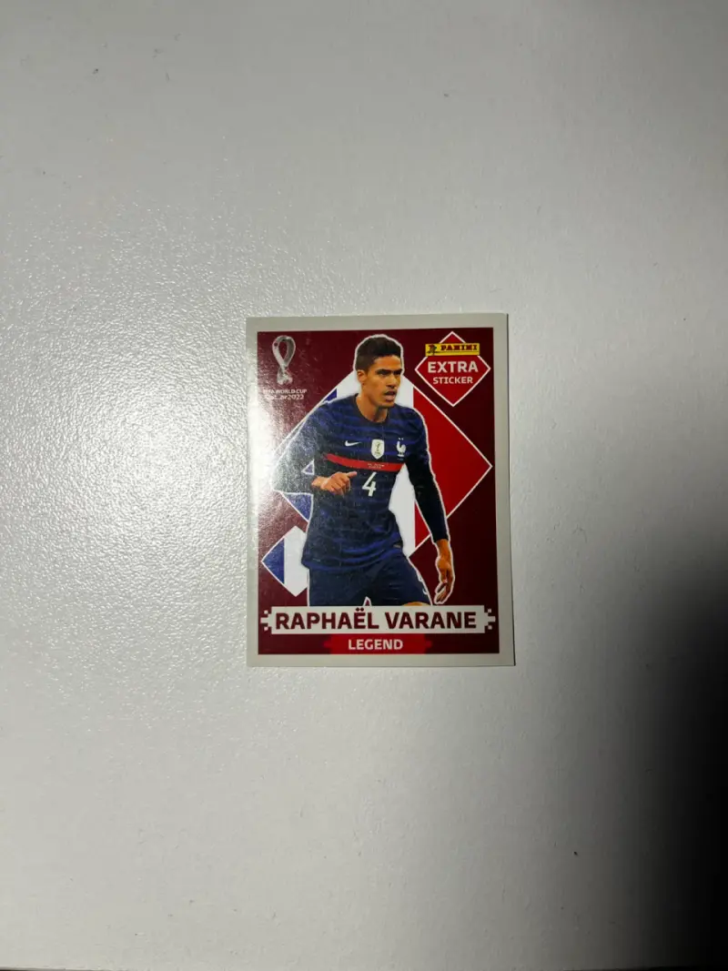 Lámina Raphaël Varane Qatar 2022 - 3