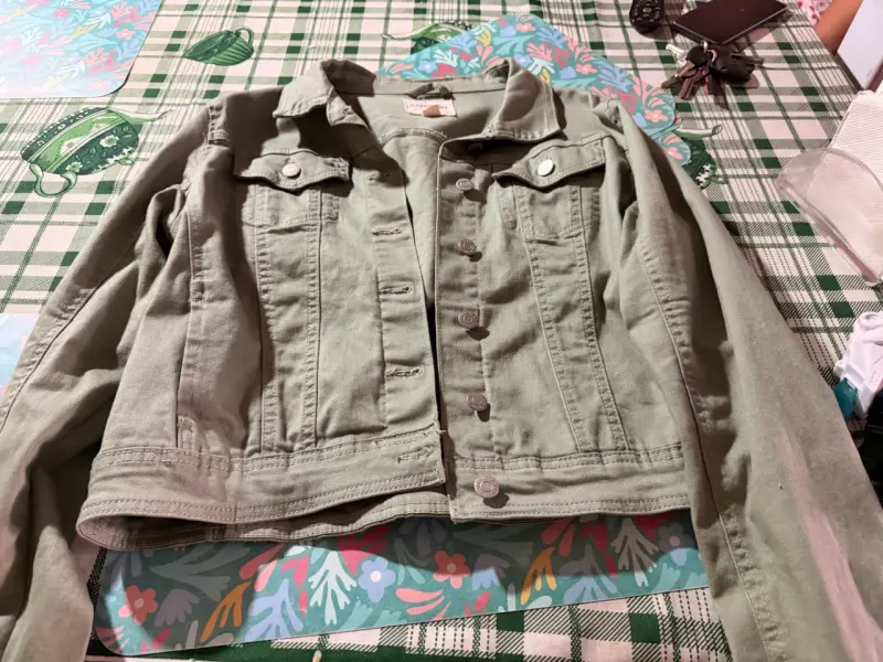 Chaqueta de mezclilla verde