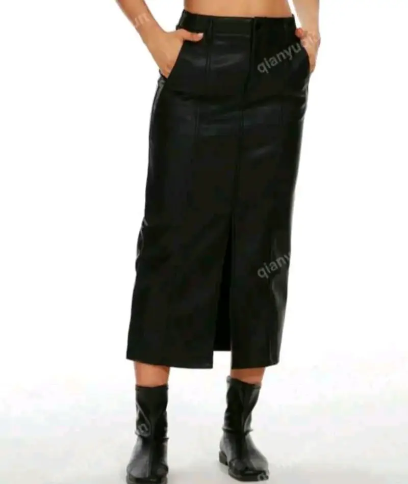 Falda larga negra elegante talla L - 1