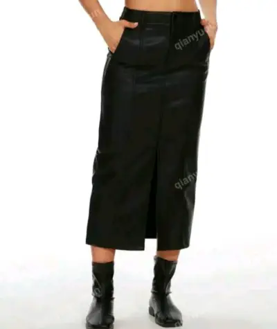 Falda larga negra elegante talla L - miniatura 1