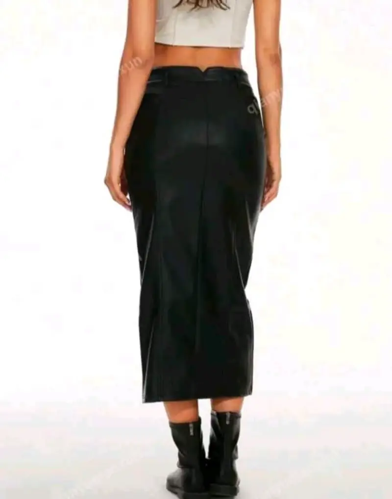 Falda larga negra elegante talla L - 2