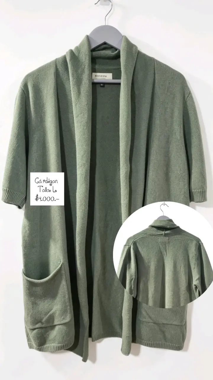 Cárdigan verde talla L - 1