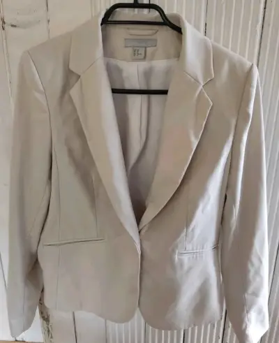 Blazer beige mujer formal H&M - miniatura 1