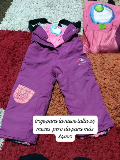 Pantalón de nieve 24 meses morado - miniatura 1