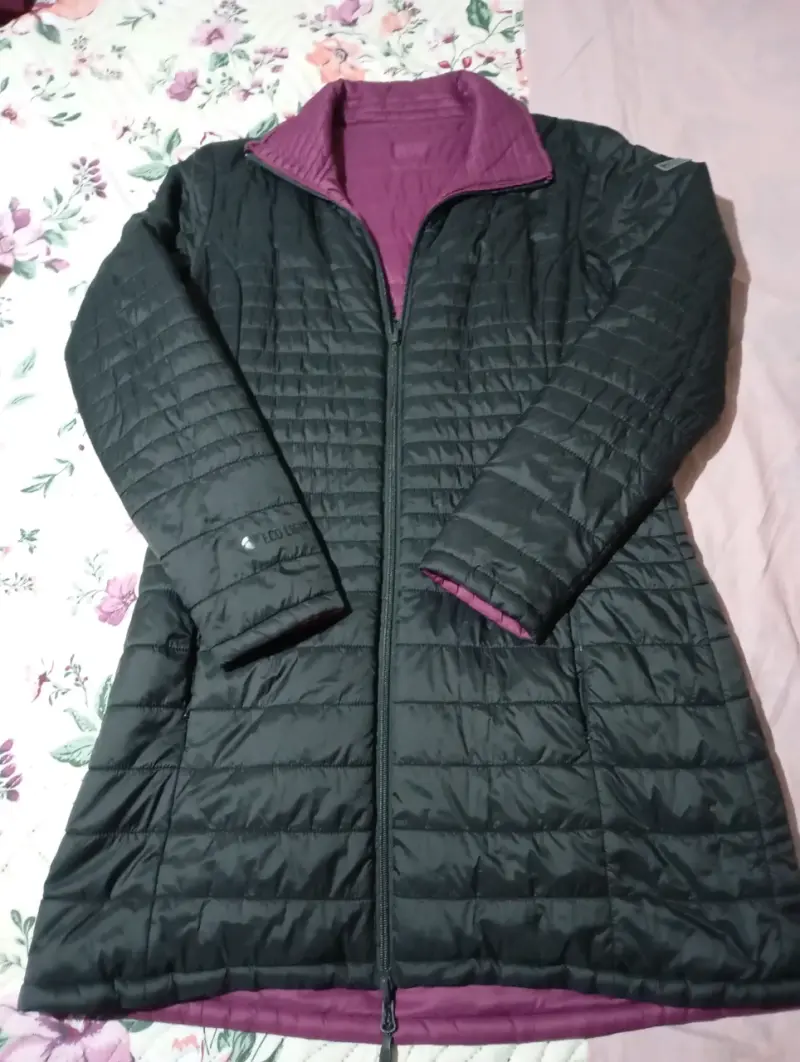 Parka reversible sin gorro acolchado largo - 1