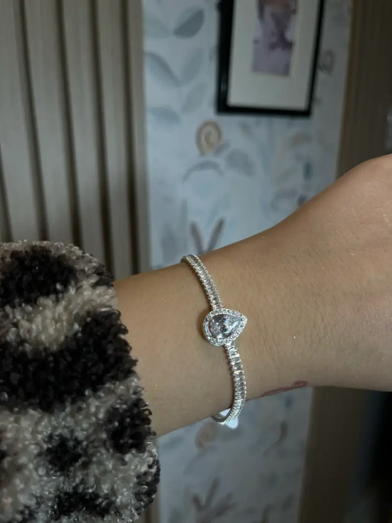 Pulsera de plata con circon - 1