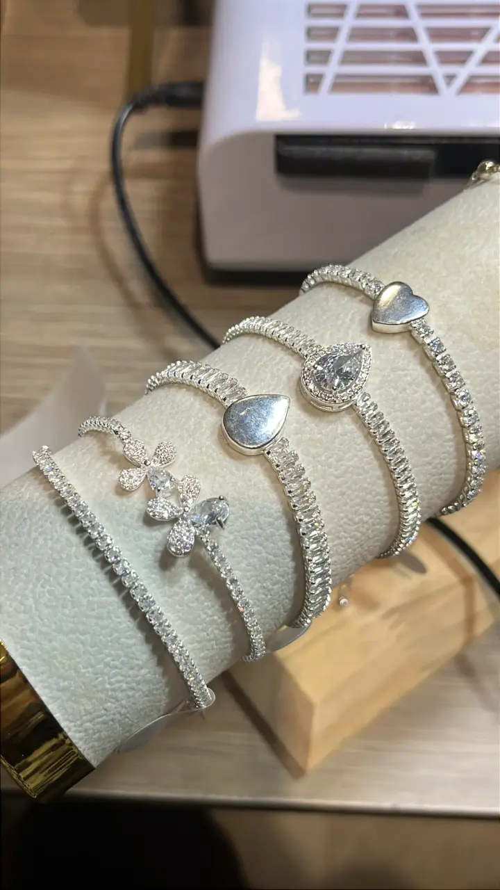 Pulsera de plata con circon - 3