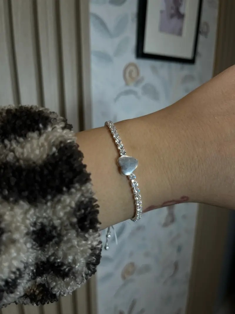 Pulsera de plata con corazón - 2
