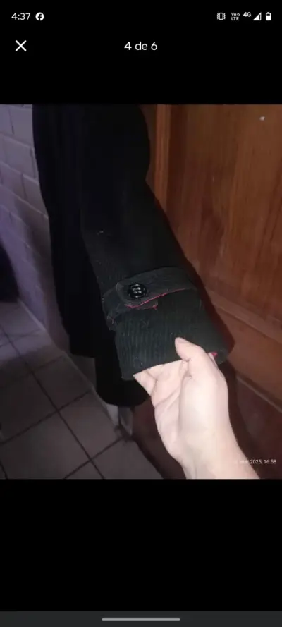 Abrigo negro elegante - miniatura 4
