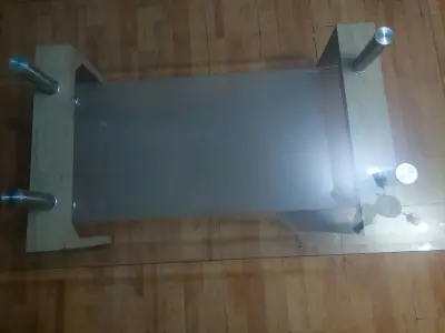 Mesa de centro vidrio y metal - miniatura 1