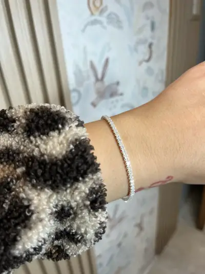 Pulsera de plata y circones - miniatura 2