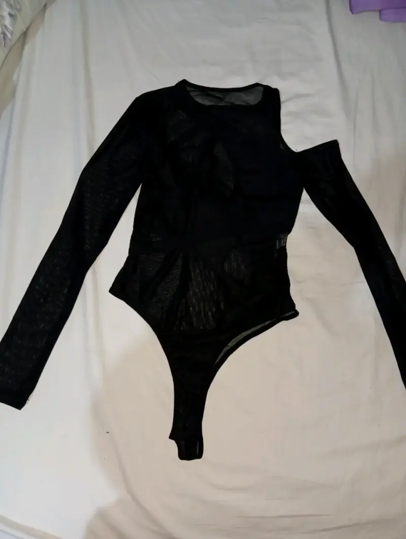 Body negro de encaje L