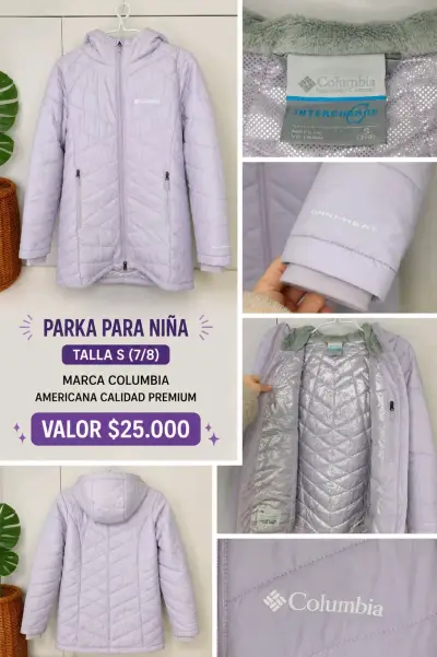 Parka niña Columbia lila - miniatura 1